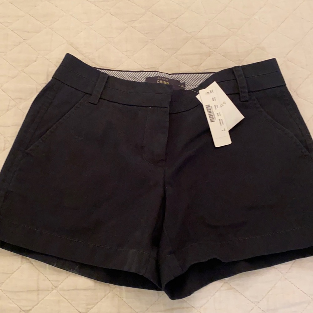 J. Crew Women's Black Chino trouser Shorts NWT 0